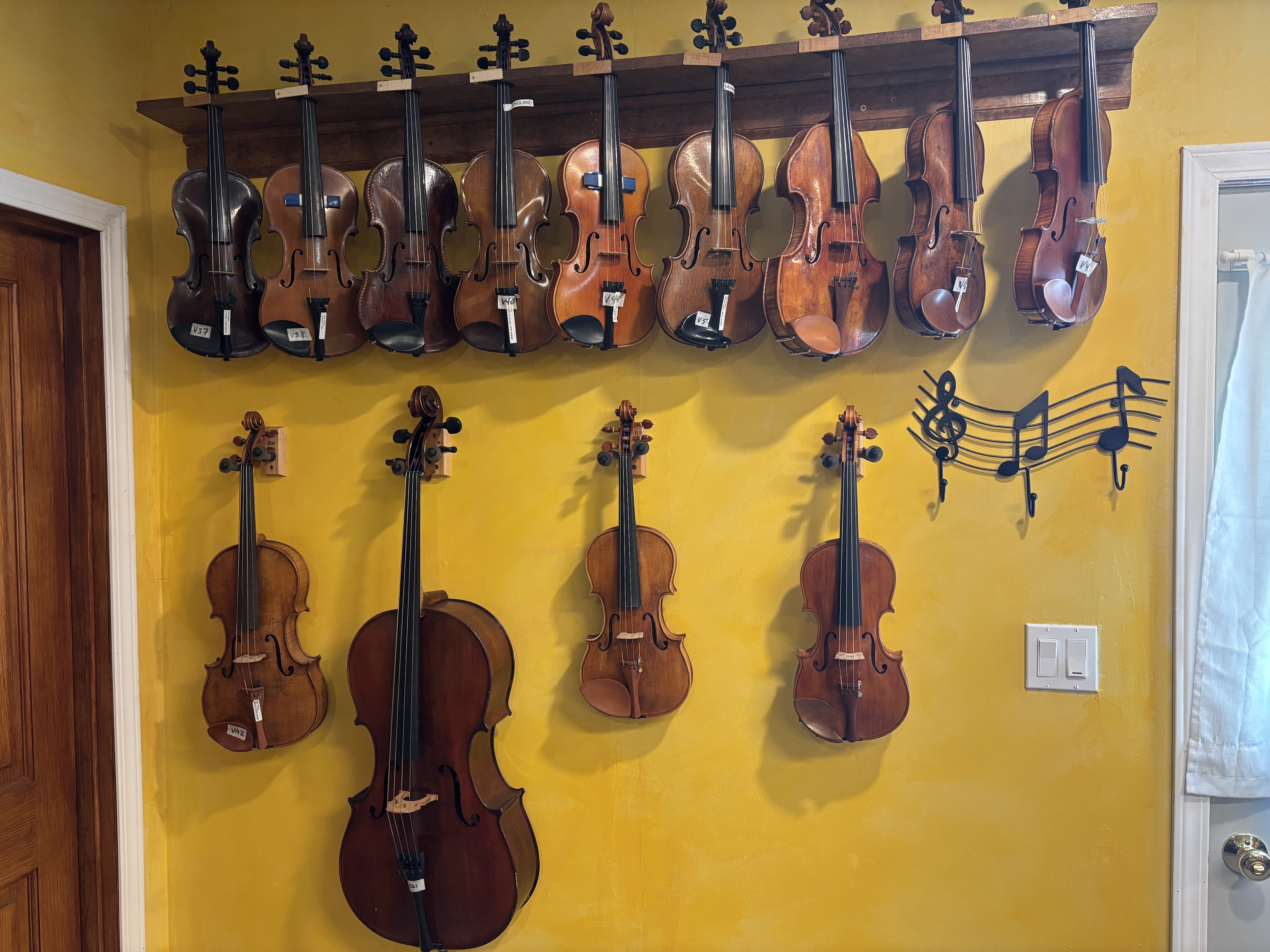 Wall of instruments...